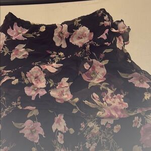 Ralph Lauren Elegant Black Silk Skirt